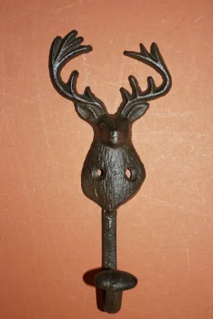 4)pcs, Elk coat hook, Elk wall hook, cast iron wildlife decor, hunting lodge decor, fast & free shipping, ready to paint,W-51
