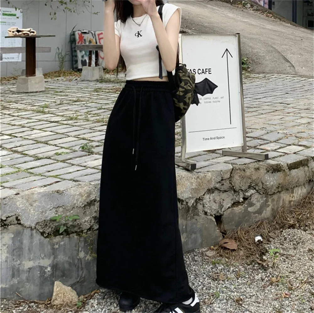 Alternativ-Trendige korean Maxiröcke im Lässig-Look