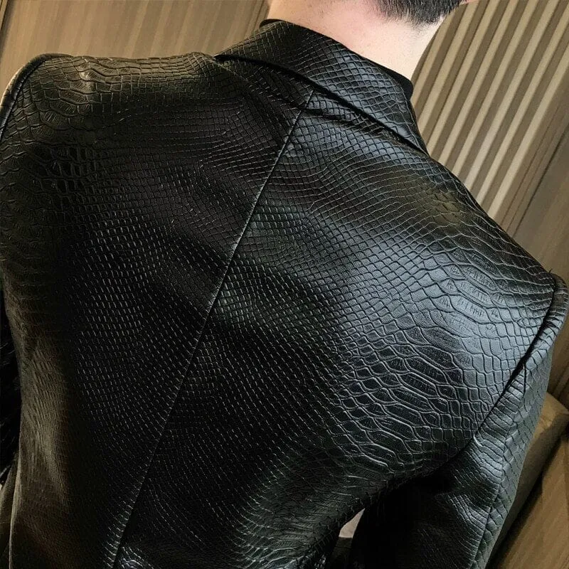 Blazer Masculino De Couro Esporte Fino LC145