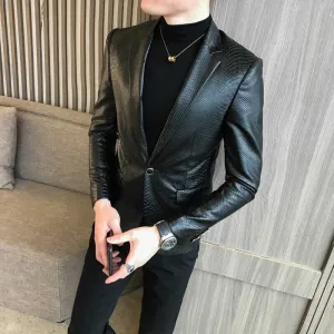 Blazer Masculino De Couro Esporte Fino LC145