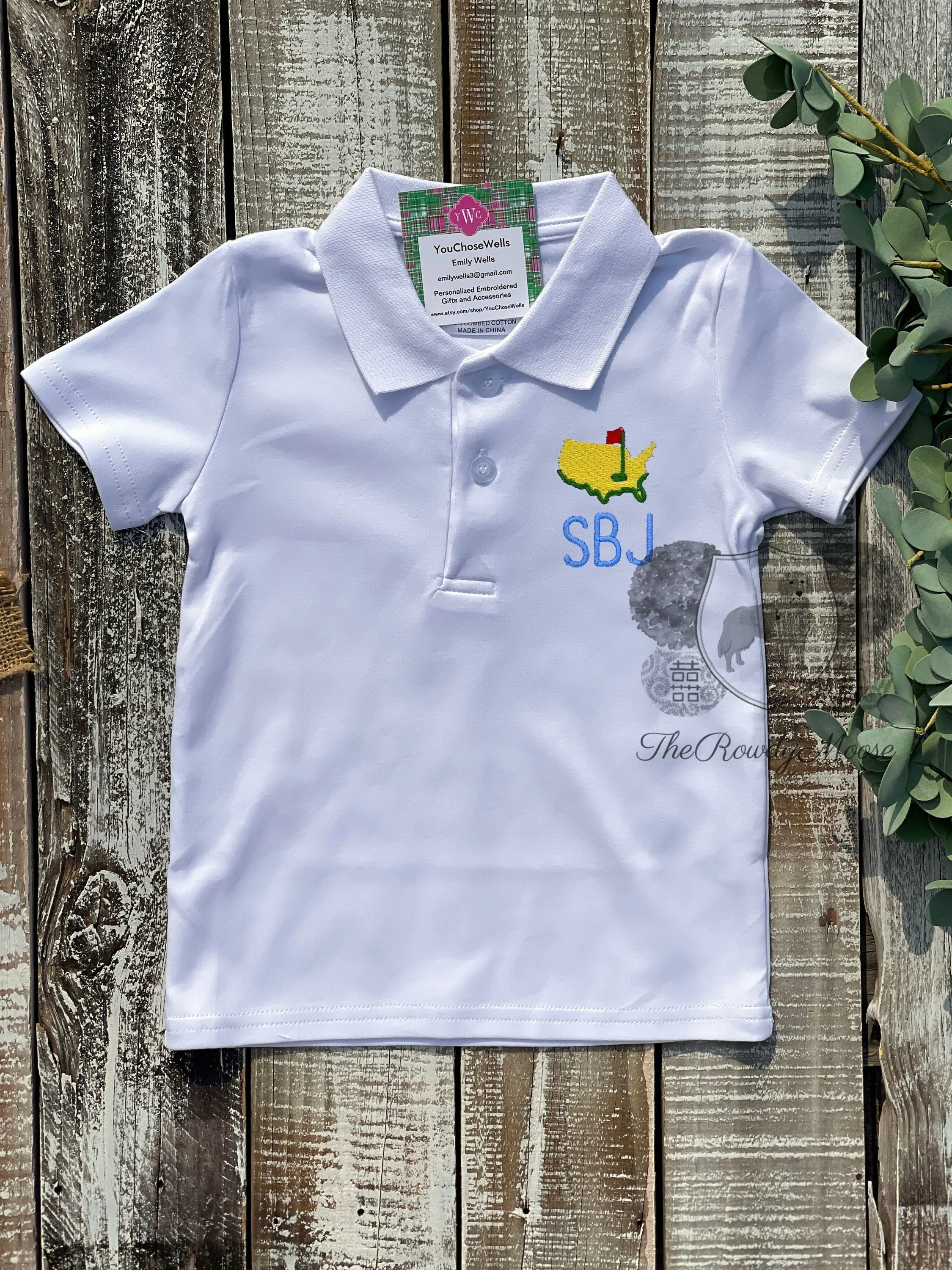 Boy Monogrammed Polo, Long Sleeve Polo, Short Sleeve Polo, Little Boy Polo, Golf Polo, Green Jacket Polo, Custom, Personalized, Monogrammed