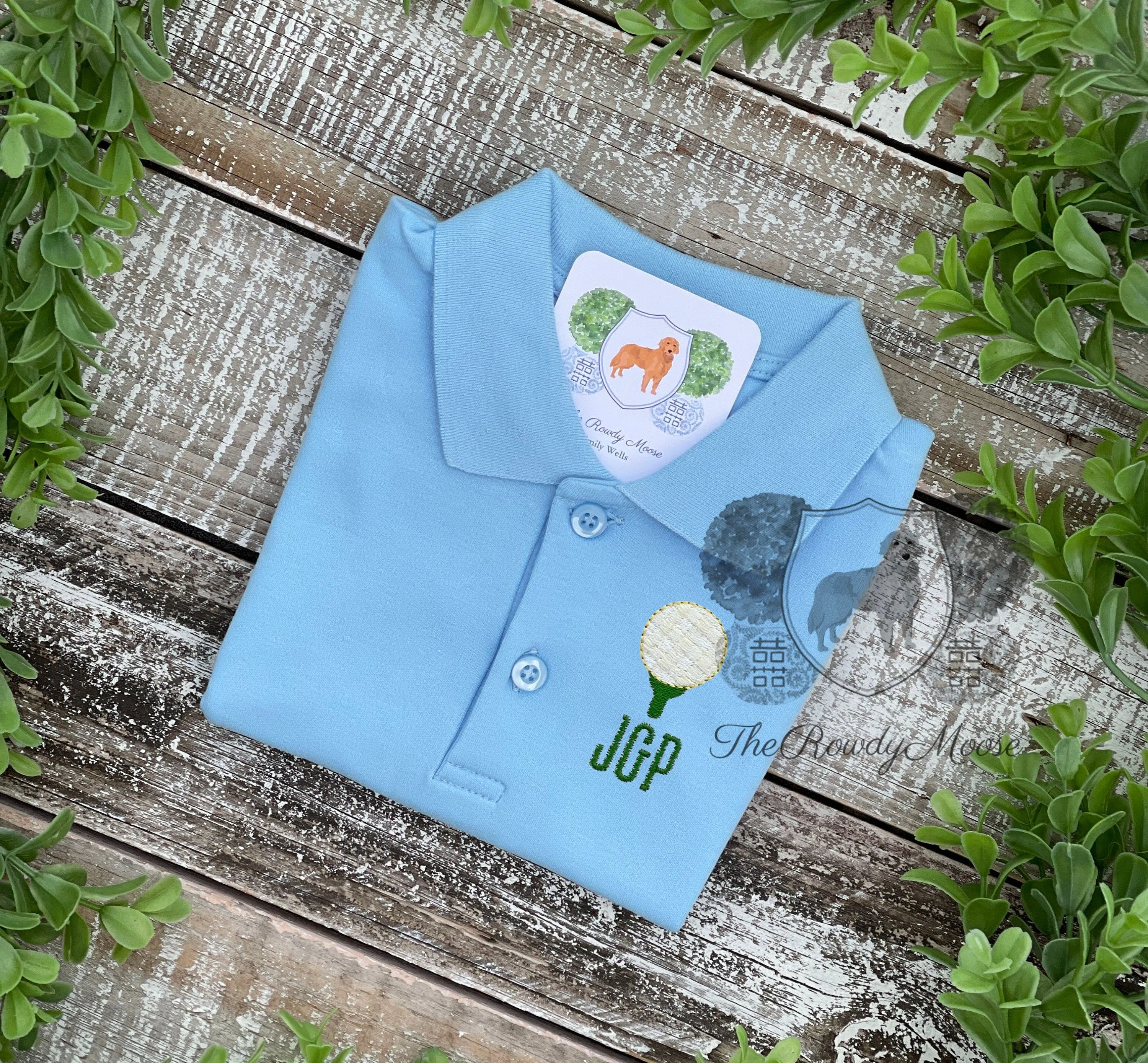 Boy Monogrammed Polo, Long Sleeve Polo, Short Sleeve Polo, Little Boy Polo, Golf Polo, Green Jacket Polo, Custom, Personalized, Monogrammed