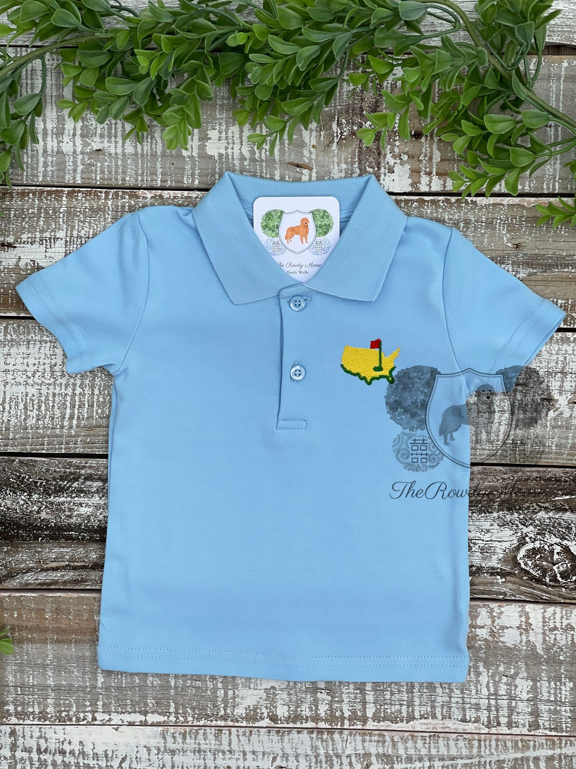 Boy Monogrammed Polo, Long Sleeve Polo, Short Sleeve Polo, Little Boy Polo, Golf Polo, Green Jacket Polo, Custom, Personalized, Monogrammed