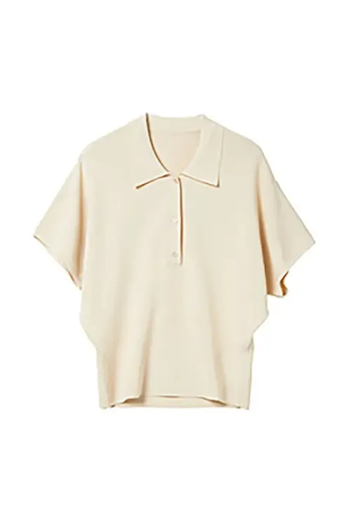 Casual Cinched Waist Short Sleeves Polo Shirt
