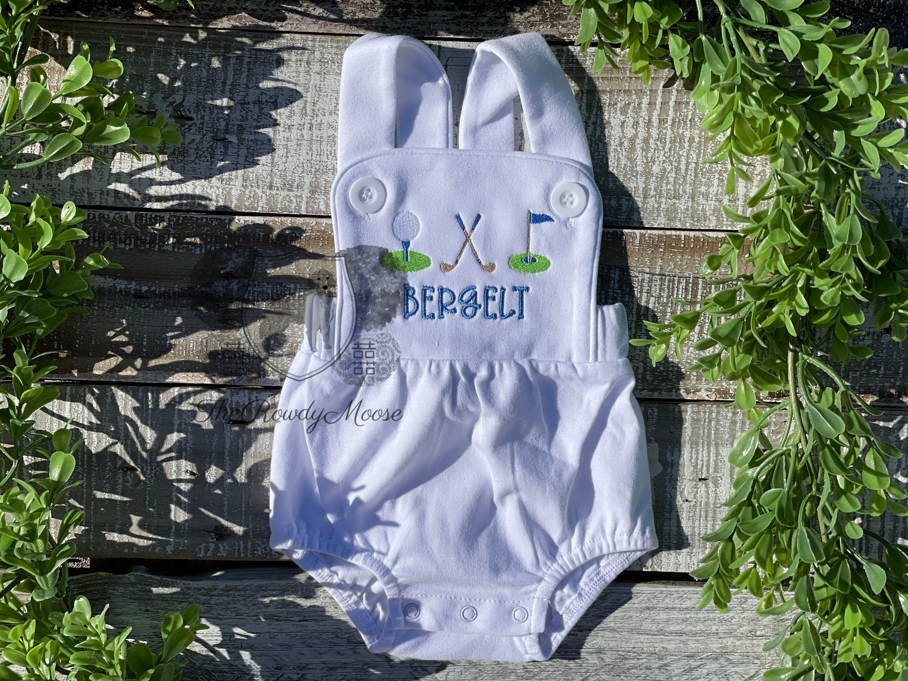 Custom Embroidered, Monogrammed, Personalized Golf Trio Bubble