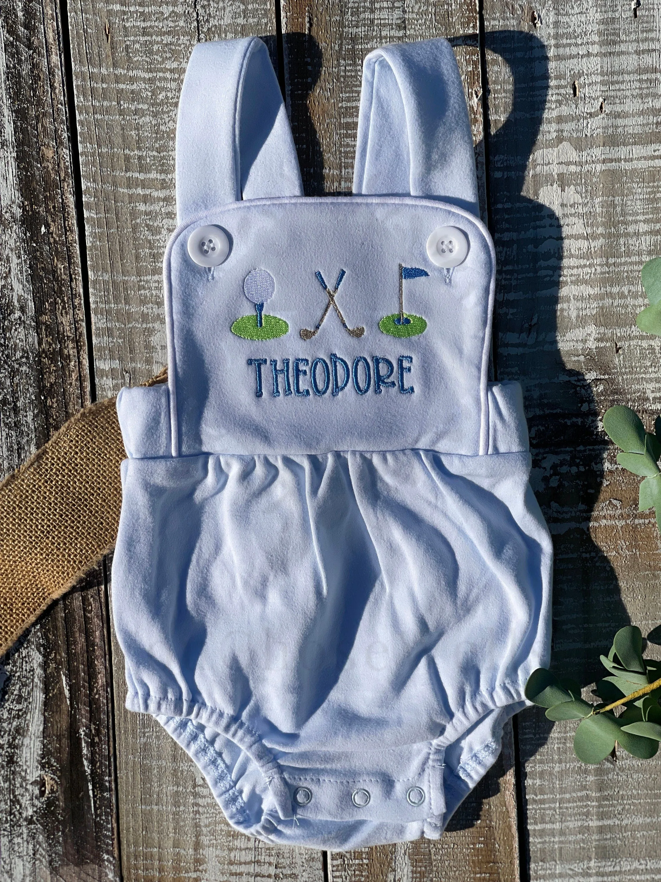 Custom Embroidered, Monogrammed, Personalized Golf Trio Bubble