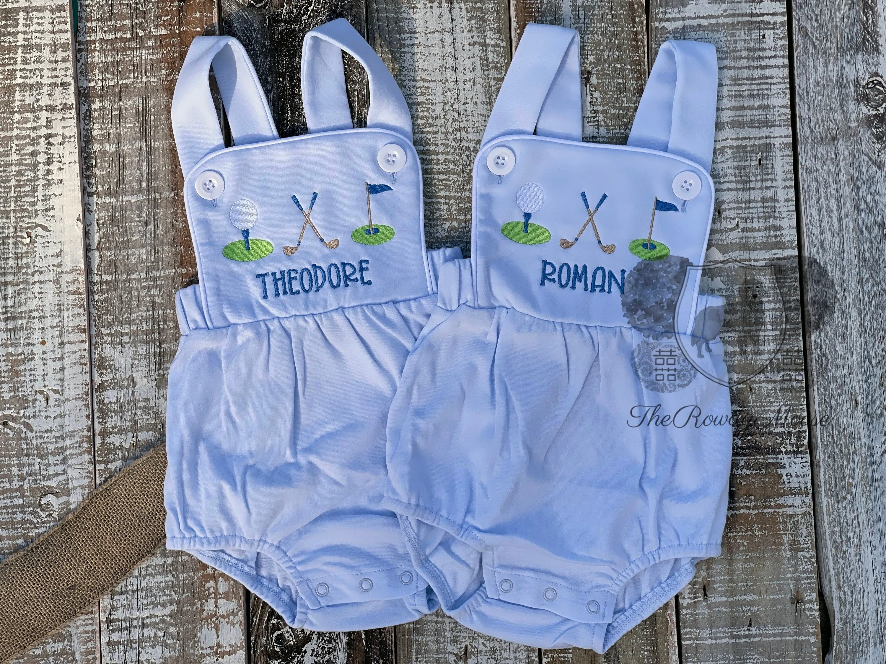 Custom Embroidered, Monogrammed, Personalized Golf Trio Bubble