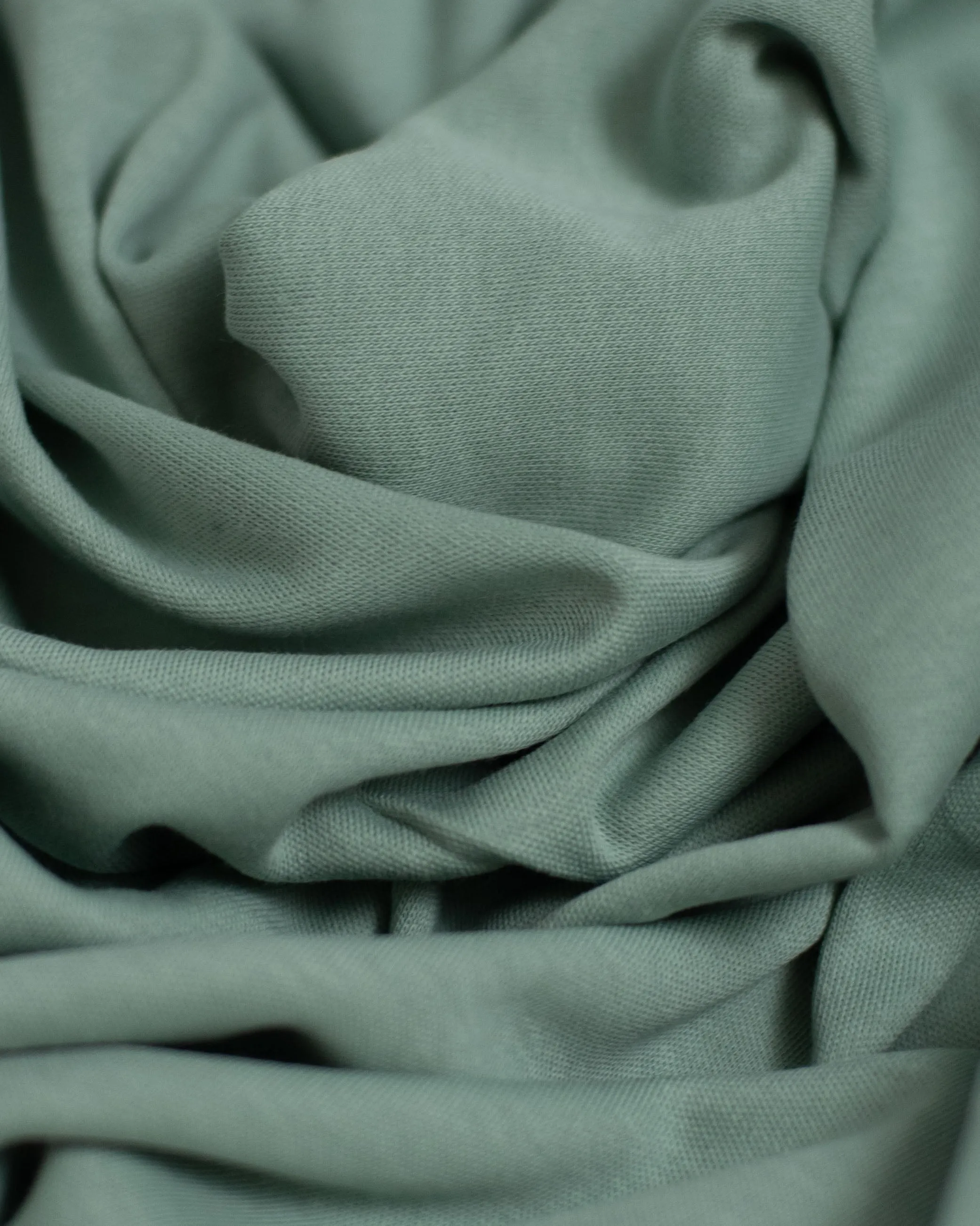Duck Egg Blue Organic Cotton Double-Knit Jersey