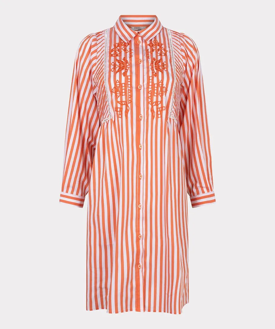 Esqualo Embroidered Striped Dress