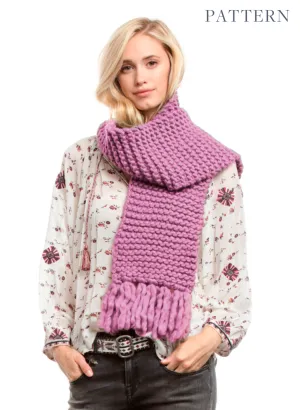 FREE PATTERN - Learn to Knit Scarf