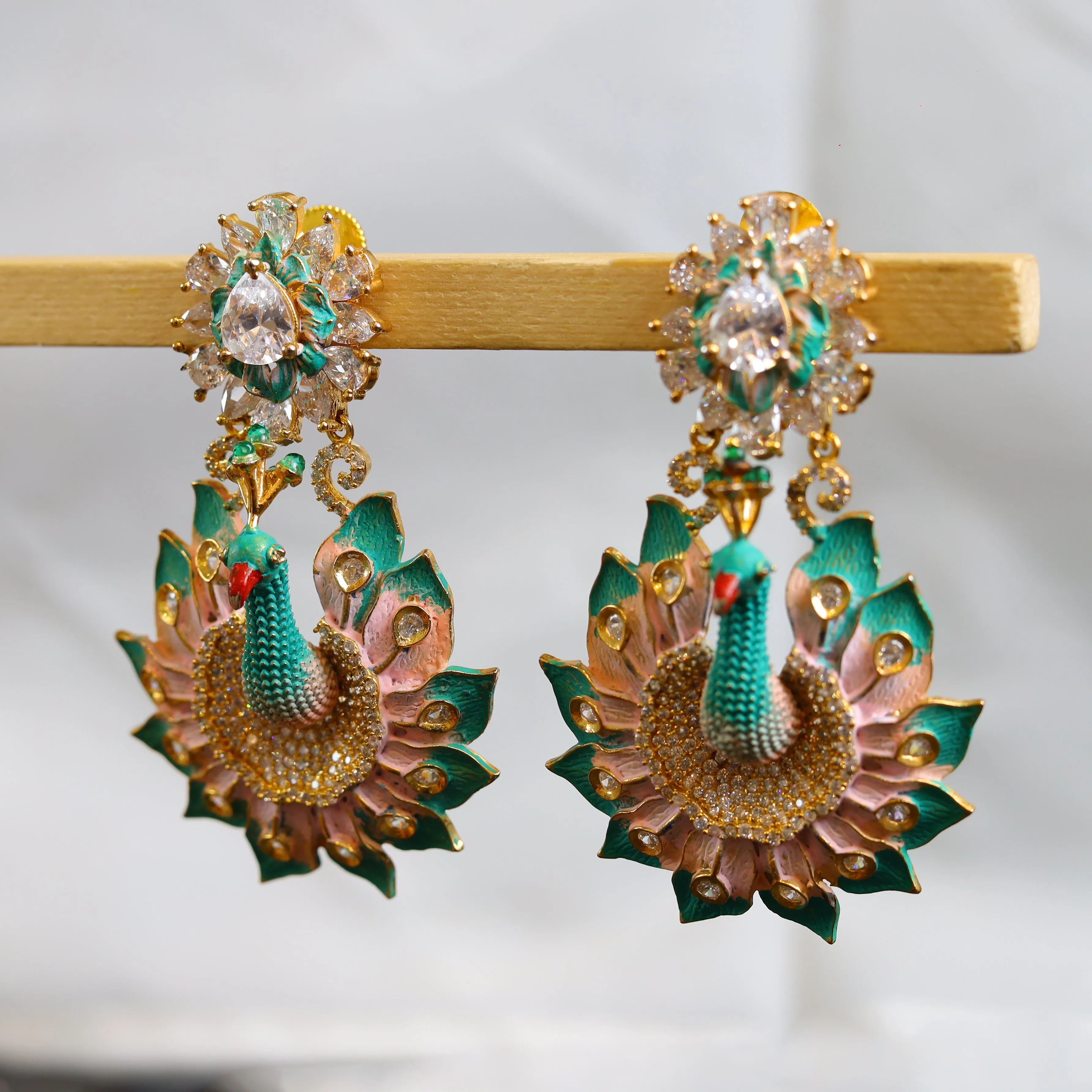 Green Zircon/AD Earring 9163-3651