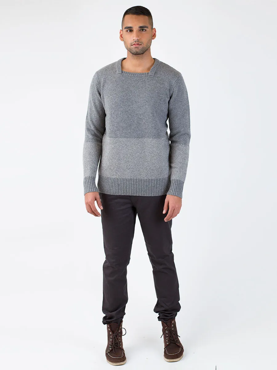Herringbone Stripe Square Neck