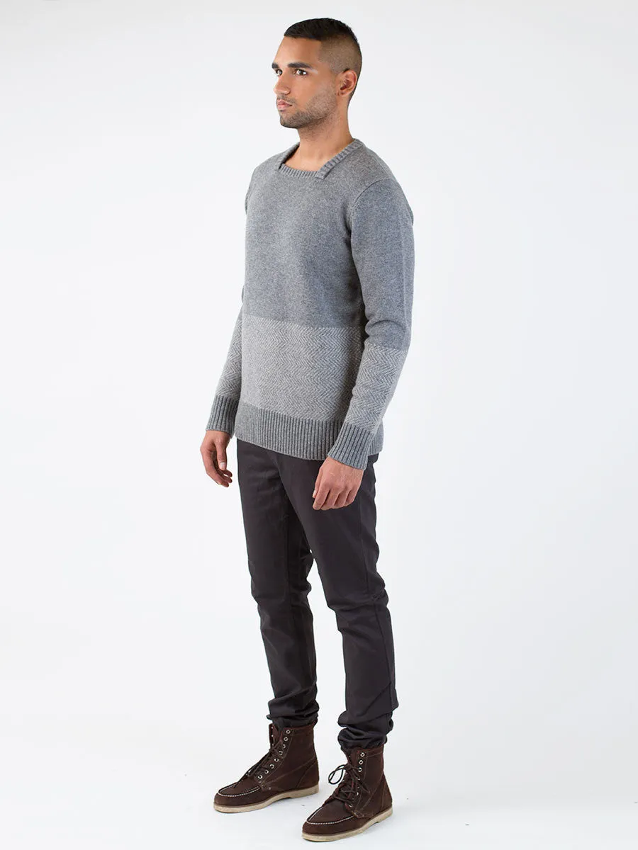 Herringbone Stripe Square Neck