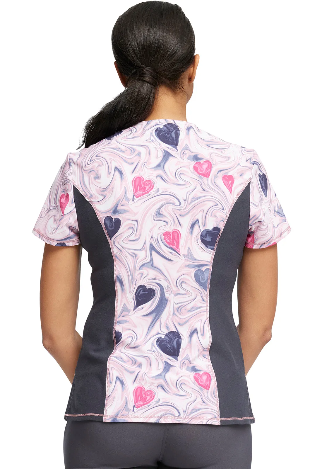 Iflex - Women's V-Neck Print Scrub Top