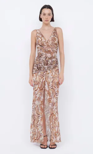 JOCELYN MAXI DRESS - CREAM SWIRL JOCELYN MAXI DRESS - CREAM SWIRL