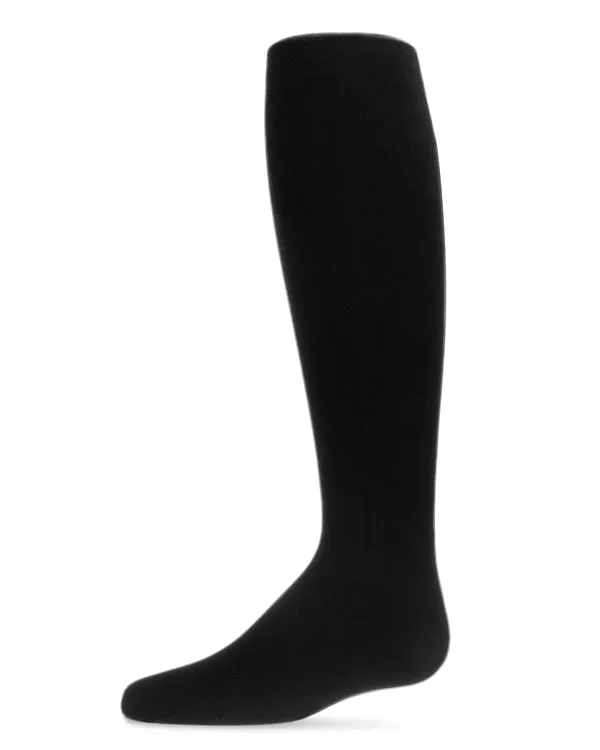 Memoi Flocked Backseam Bow Opaque Tights Black