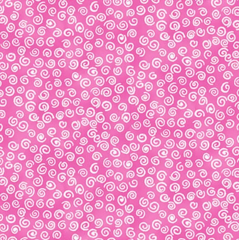 Pixie Patch Pink Scroll, Blank Quilting