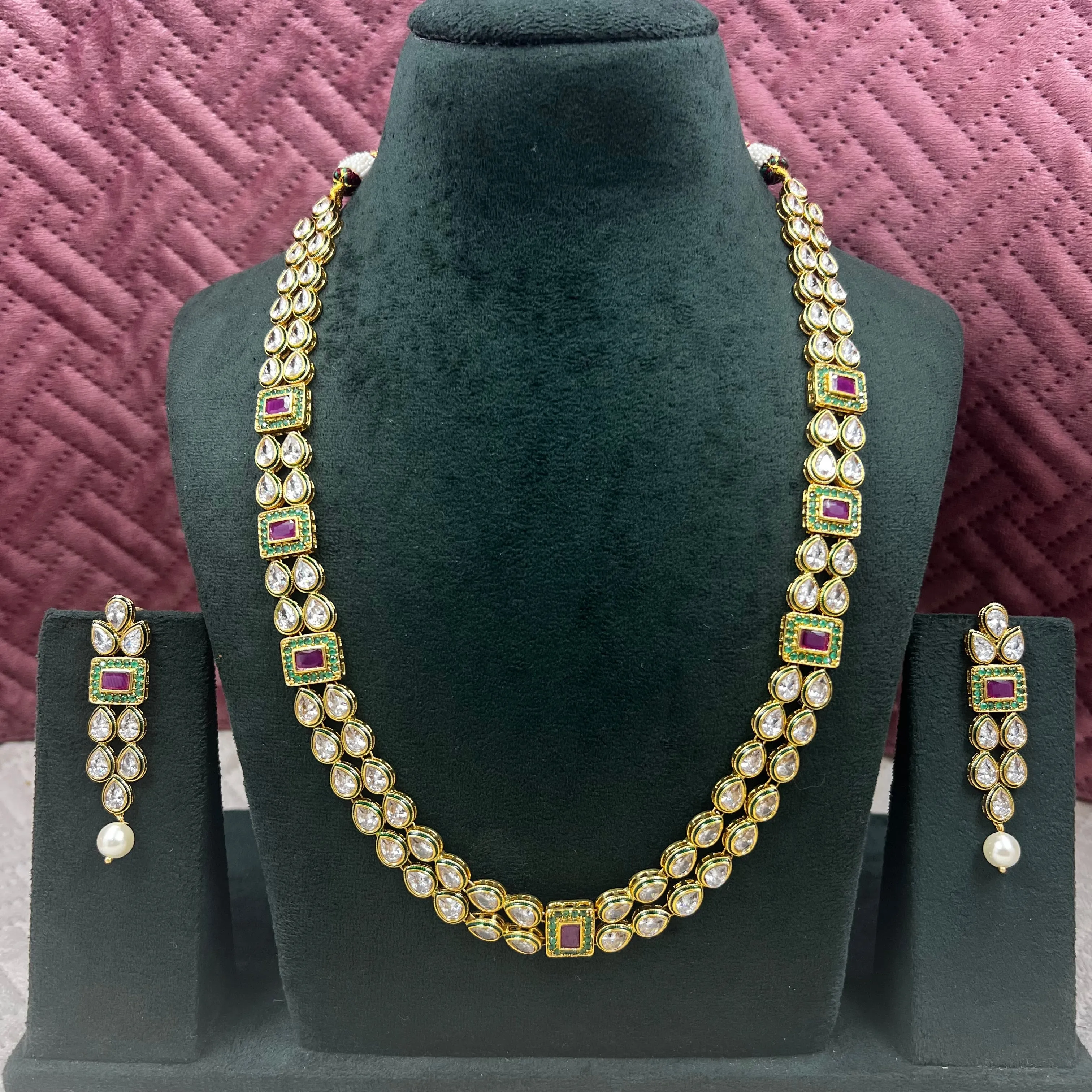 Polki Necklace Set 1510-21