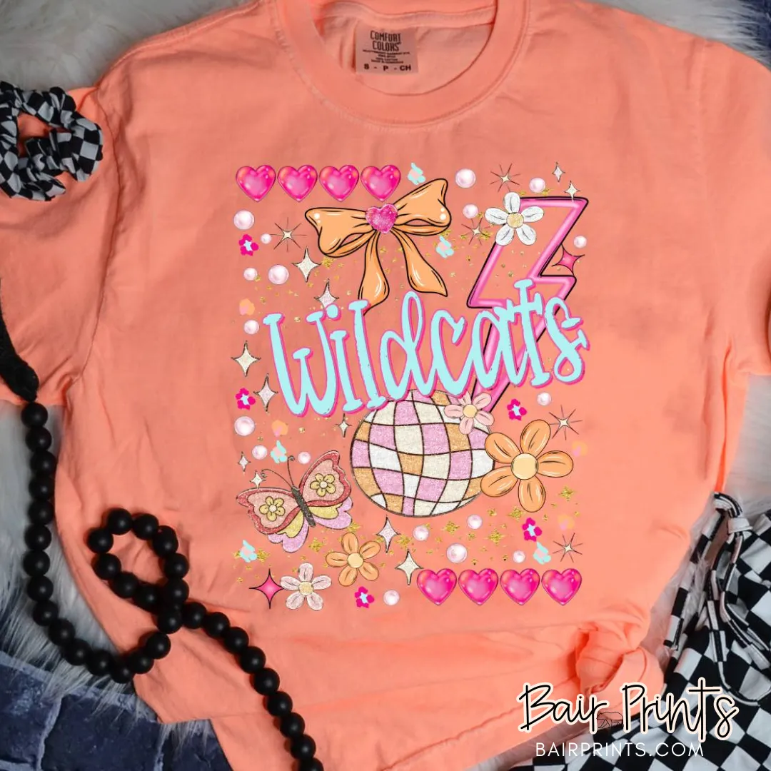 Preppy Wildcats DTG Printed T-Shirt