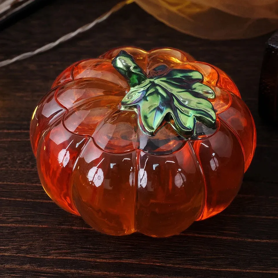 Pumpkin with Leaf Resin Mold Jar