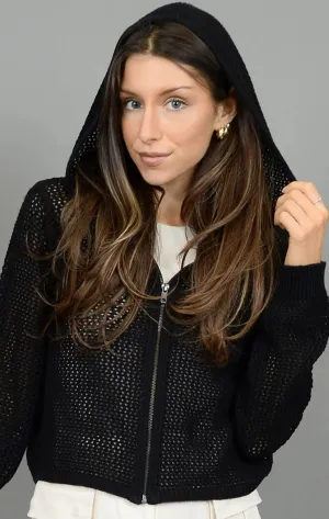 RD STYLE GILSEY LONG SLEEVE HOODED CARDIGAN
