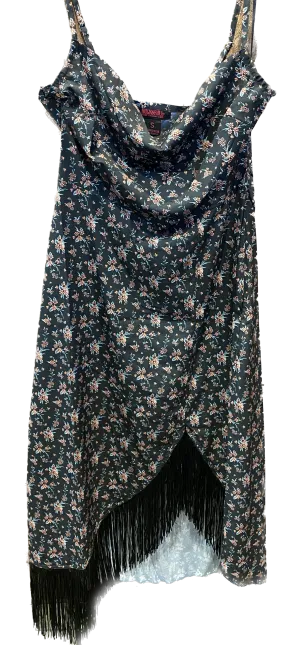 Rock & Roll Ladies Floral Slip Dress with Fringe BWD0R04474