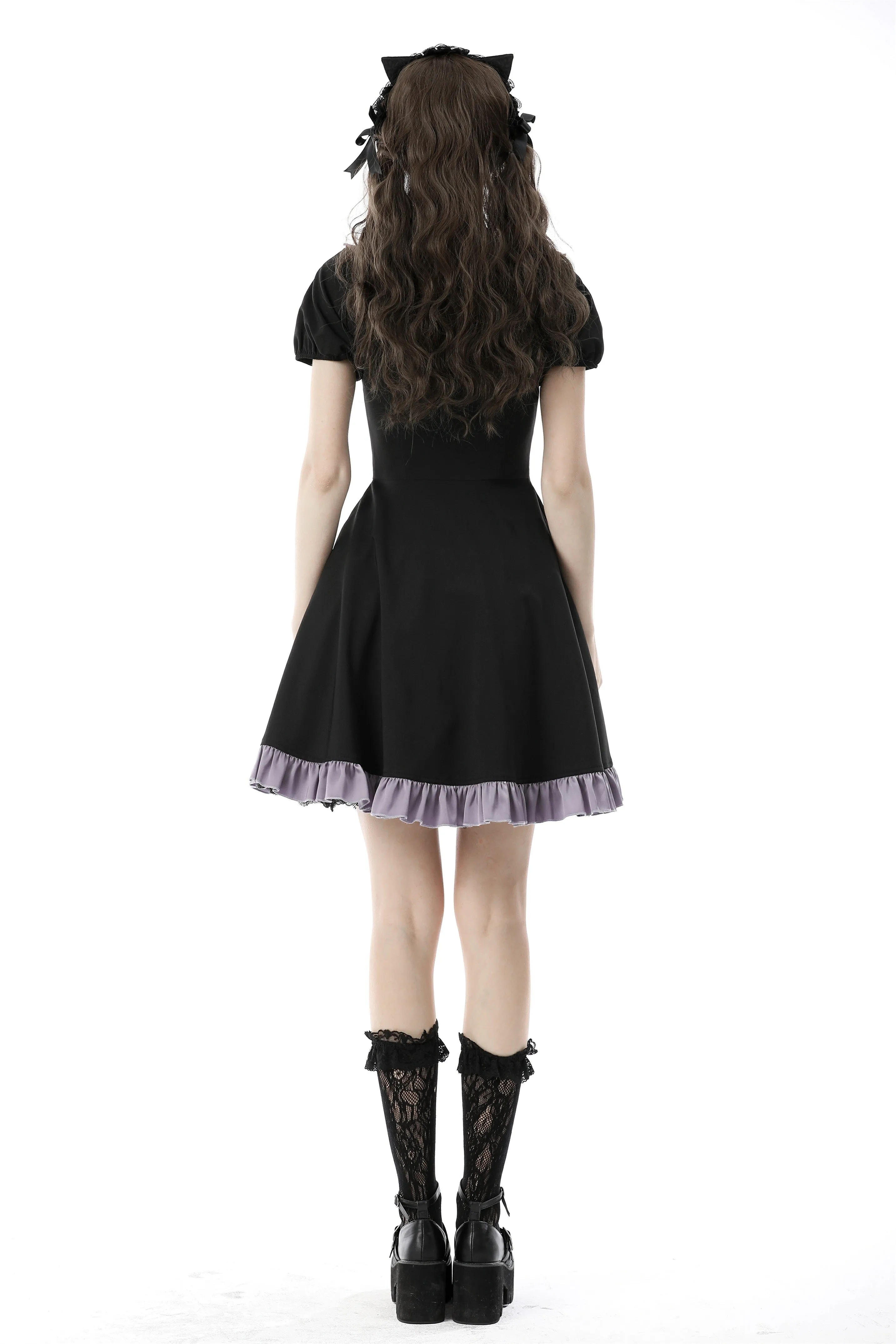 Rock girl multicolor preppy dress DW623