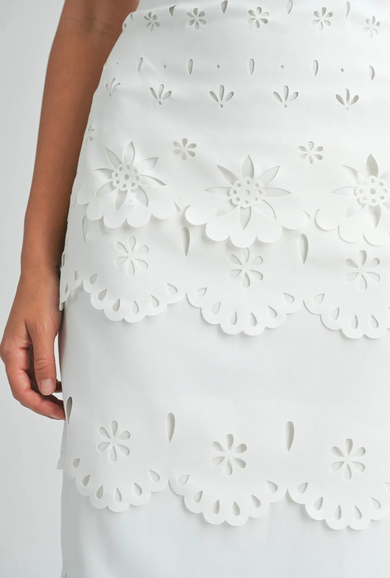 Scallop Floral Maxi Dress