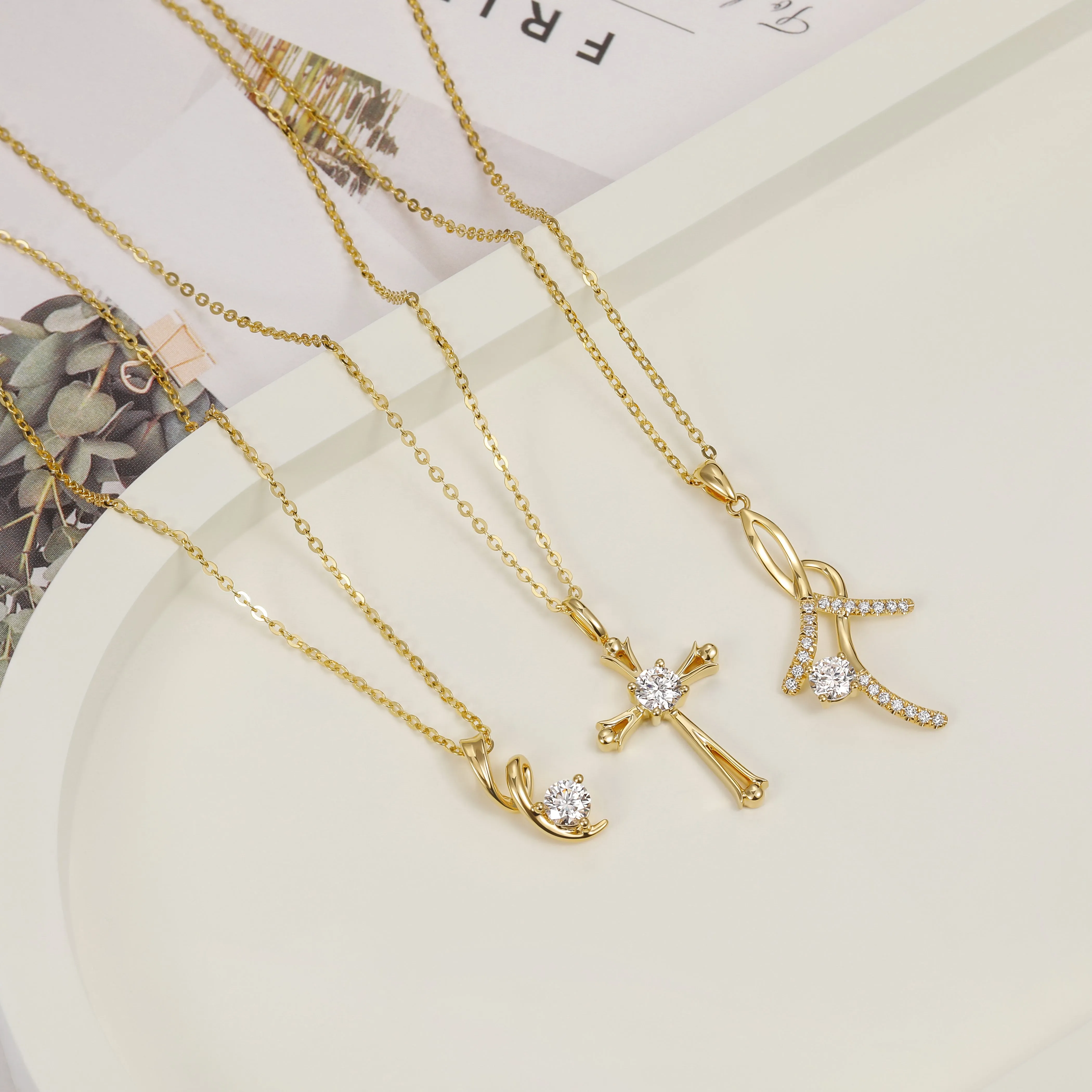 Sparkling Moissanite Cross Necklace