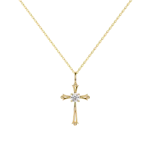 Sparkling Moissanite Cross Necklace