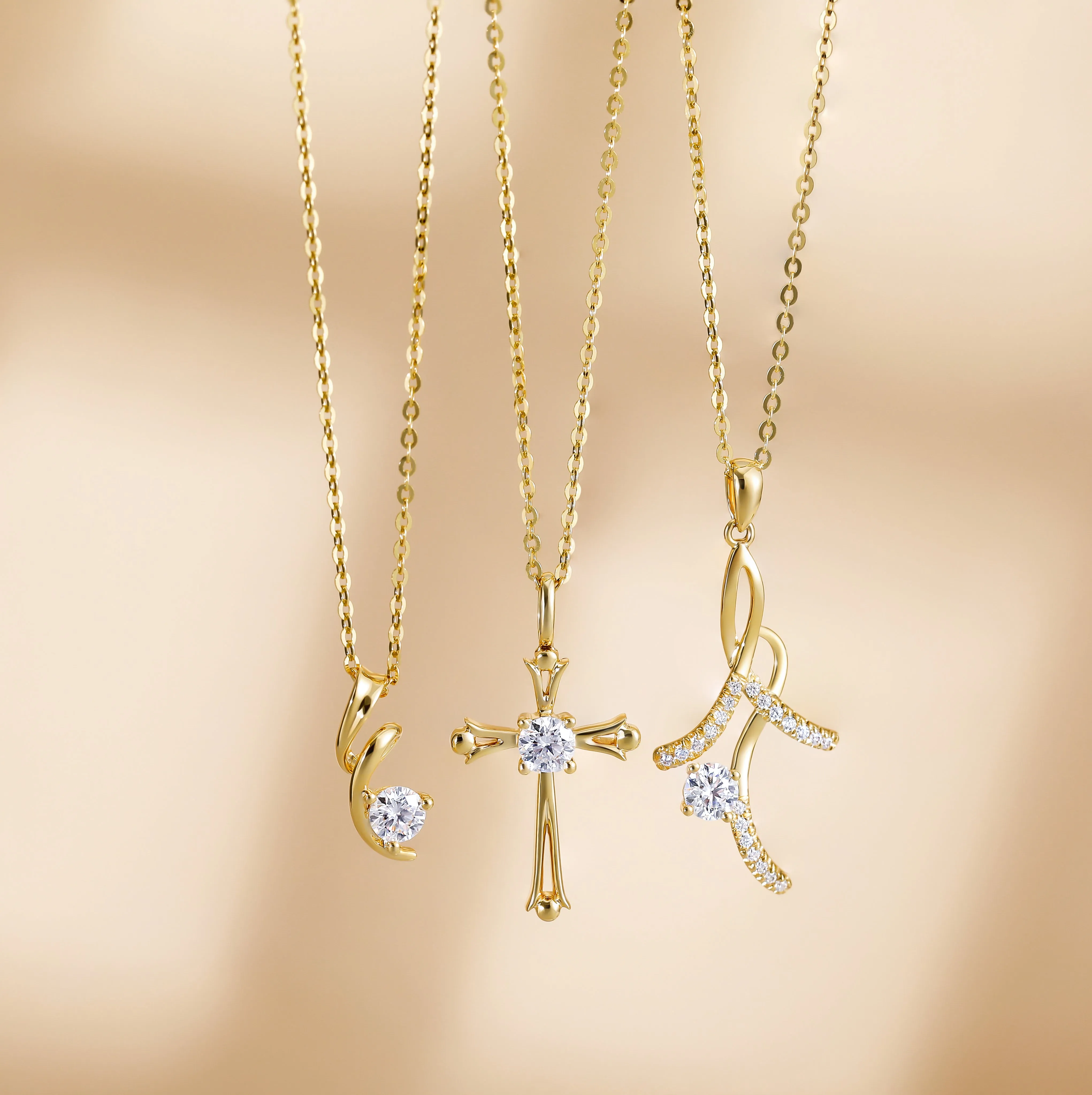 Sparkling Moissanite Cross Necklace
