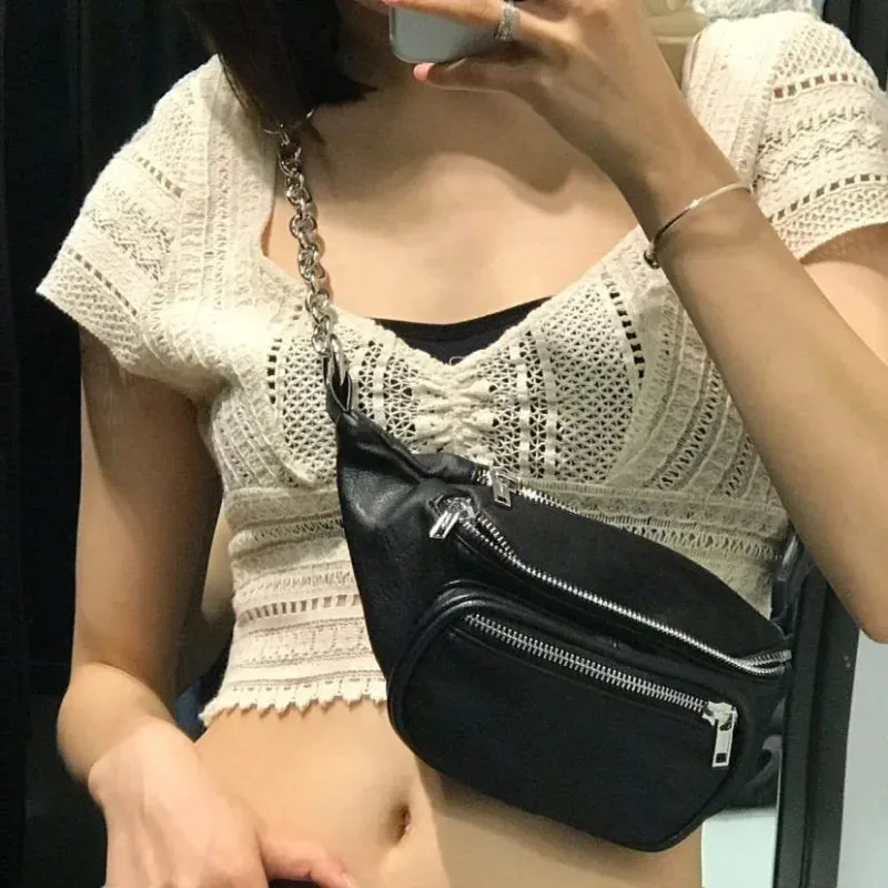 UAKISS  -  Fashion Preppy Vintage Trendy Women's Handbags Students Casual Streetwear Crossbody Bags Y2k Aesthetic Korean Simple Chest