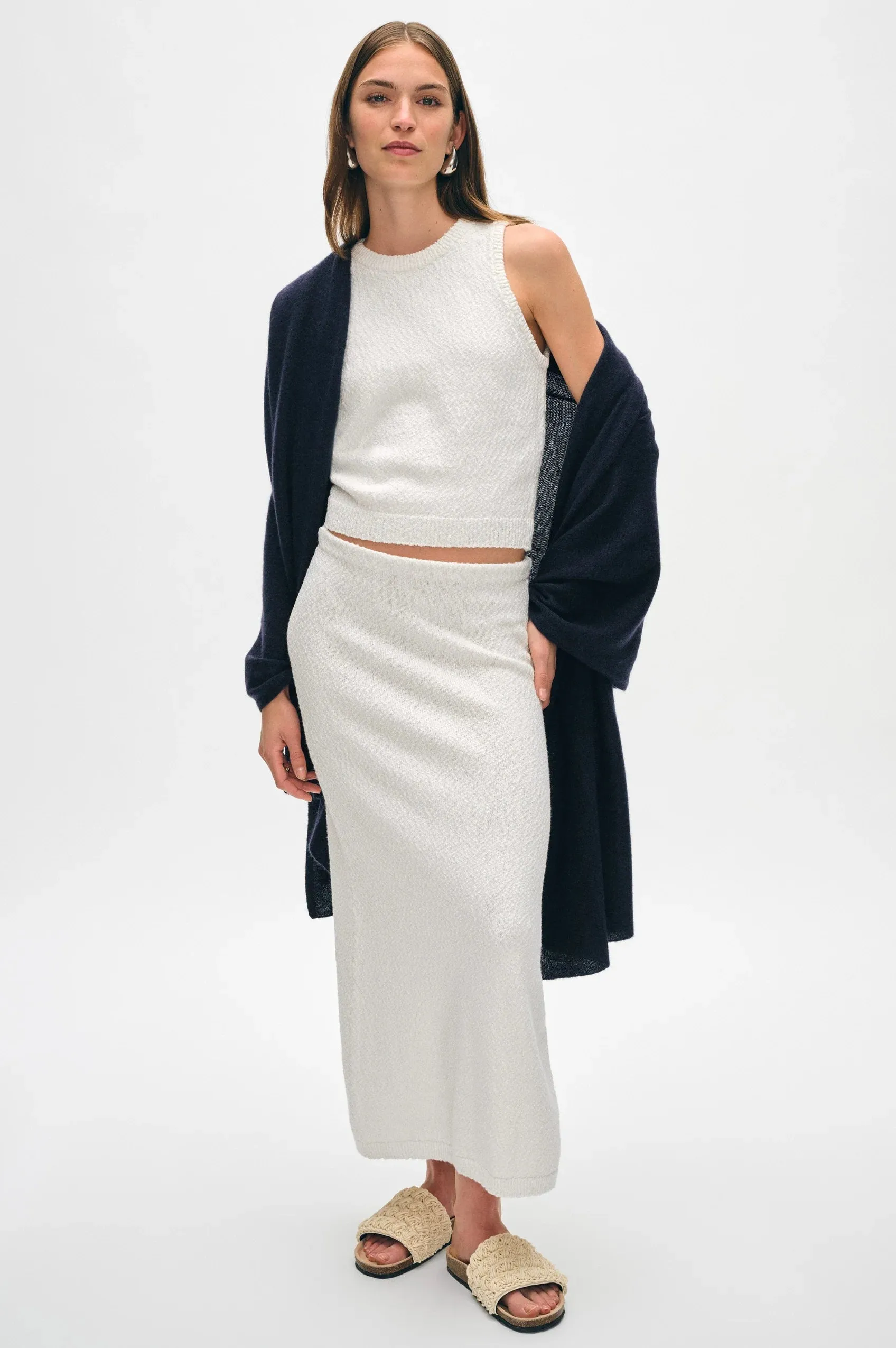 WHITE   WARREN Cashmere Travel Wrap