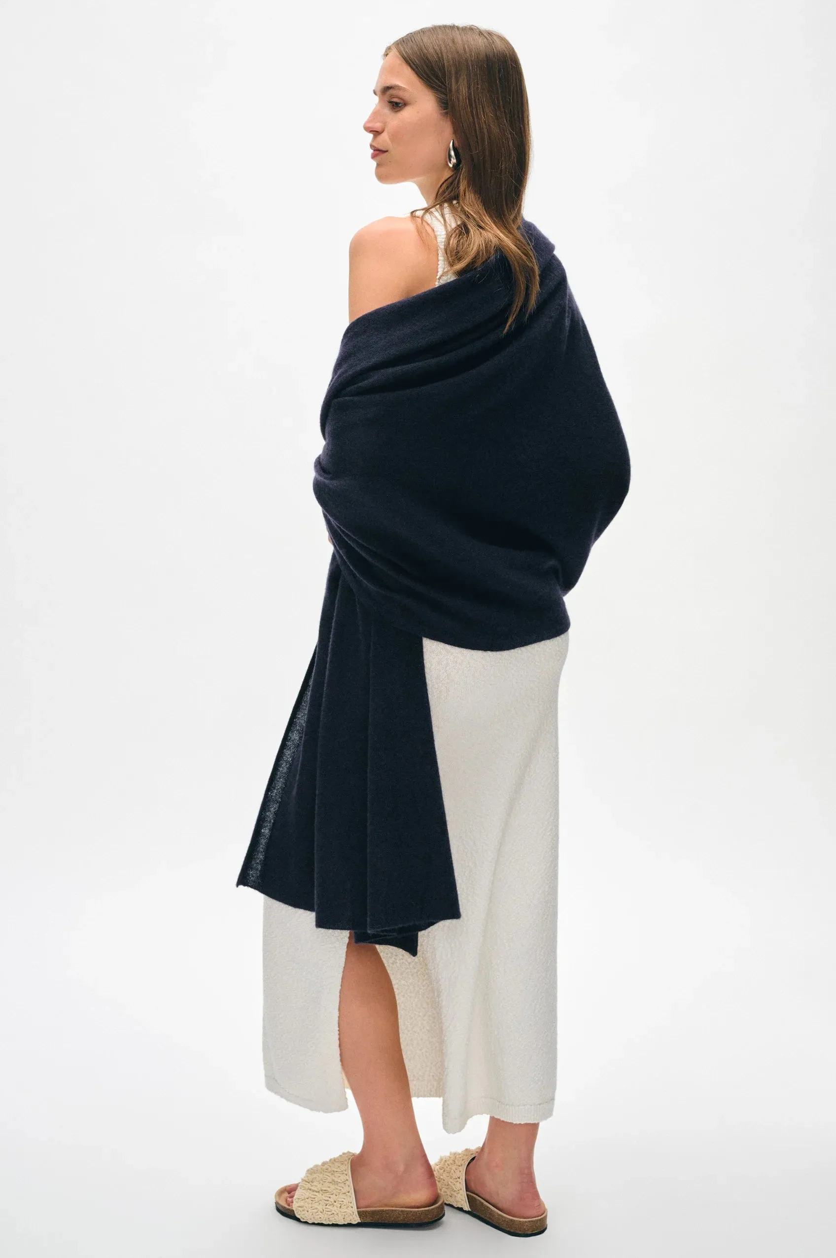 WHITE   WARREN Cashmere Travel Wrap