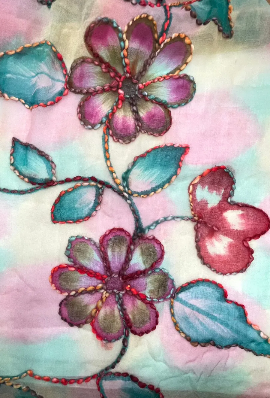 ZODA Pure Wool Scarf-Wild Flower Pink