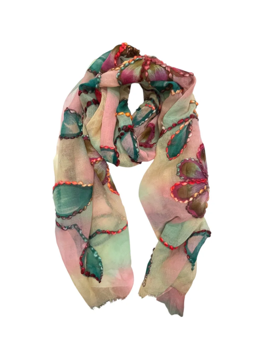 ZODA Pure Wool Scarf-Wild Flower Pink