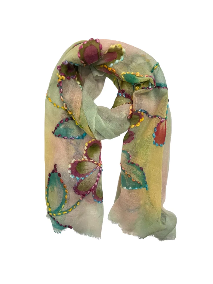 ZODA Pure Wool Scarf-Wild Flower Yellow